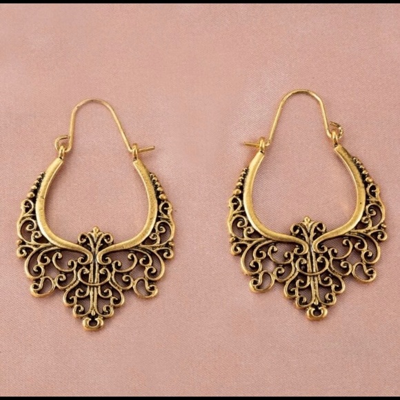 NEW Boho Gold Earrings Bohemian Vintage-Gold - Picture 4 of 6